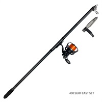 CROWNPEACKS  SURFCAST【振出投げ竿とリールのセット/投げ釣り/防波堤/ブッコミ釣り】(400)